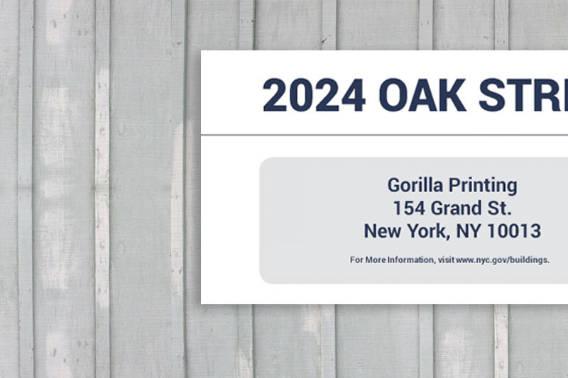 Sidewalk Shed Sign X2